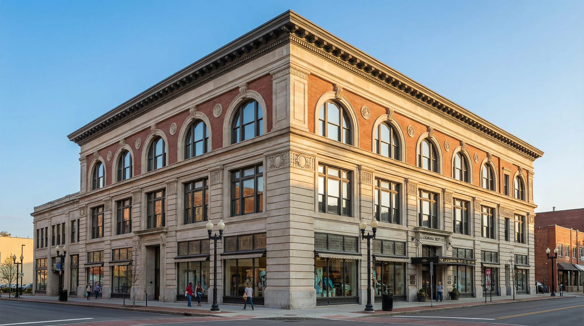 Historic mixed-use JBAS Realty building on Lackawanna Avenue